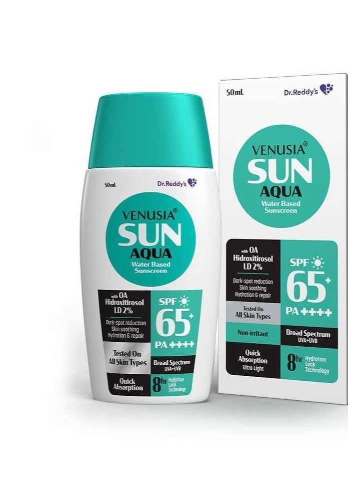VENUSIA Dr. Reddy's Venusia Water Based Sunscreen SPF 65 | Broad Spectrum Protection | Powered by Antioxidants | Ultra-Light, Non-Sticky and Hydrating | Anti-Pigmentation  | 50ml (Pack of 2) - Image 3