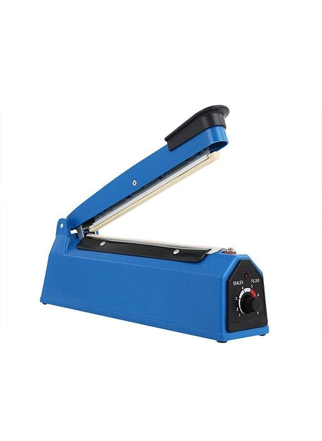 Generic - Electric Manual Hand Impulse Heat Sealer Sealing Packaging Machine For Plastic Packet Pouch Bag Polybag Packing Kitchen Seal Package Poly (8" /20CM) 300W Blue - Image 1