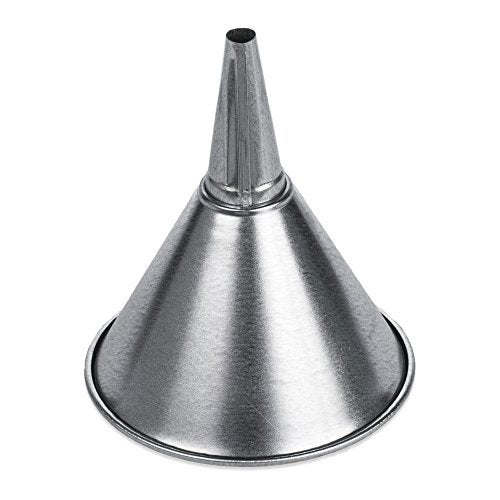 WirthCo 94471 Funnel King 1 quart, 6" Center Spout Funnel with Removable Brass Strainer Screen., Galvanized, General Purpose - Image 1