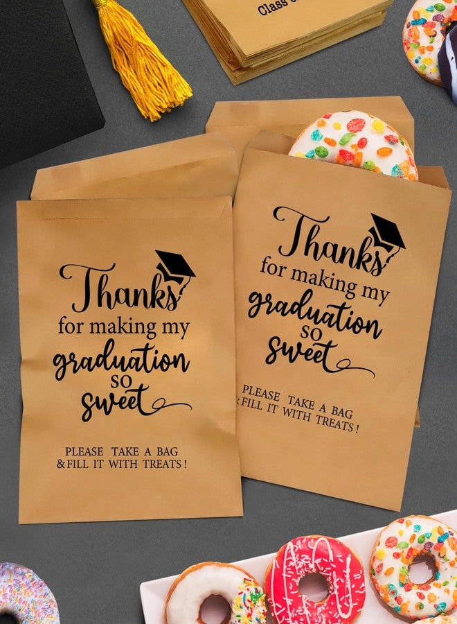 ANTING Class of 2025 Thanks for Making My Graduation So Sweet Party Favors Bags Grad Party Treat Bags for College Senior High Kindergarten School Graduation Party (50) - Image 1