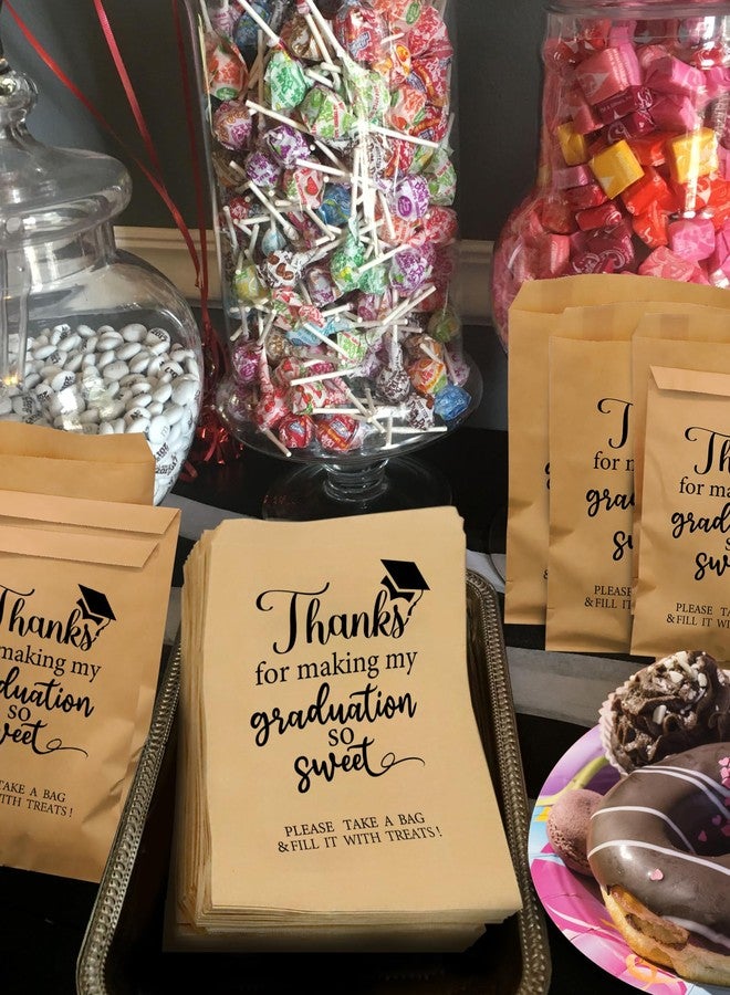 ANTING Class of 2025 Thanks for Making My Graduation So Sweet Party Favors Bags Grad Party Treat Bags for College Senior High Kindergarten School Graduation Party (50) - Image 2