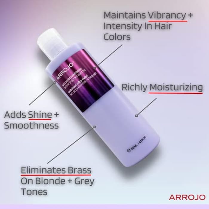 ARROJO Ultra Violet Conditioner, Floral Bouquet, 8.5 Fl Oz - Image 5