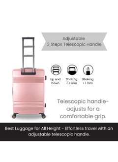 NATIONAL GEOGRAPHIC National Geographic Lodge Travel Suitcase Set, 100% PC Durable Lightweight Hard Shell Expandable Luggage, 4 Double Wheel, TSA Lock 3pcs Trolley Bag Rose Gold (20+24+28 Inch).  - Image 2