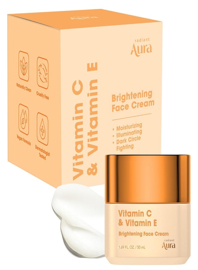 Radiant Aura Vitamin C & Vitamin E Face Moisturizer – Dermatologist Tested, Anti Aging Korean Skin Care – Hydrating Cream For Smoother Youthful Looking Skin – Vegan, Clean Beauty – 1.69 Fl Oz - Image 1