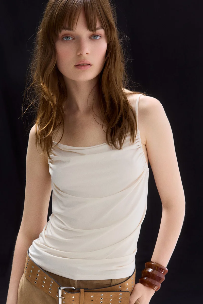 H&M Ruched strappy top