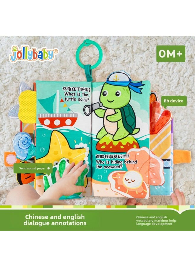 Hand Tear Book Baby Baby Cloth Book 0-3 Years Old Pendant Gift Box Tear Not To Rupture Early Education Enlightenment Organs Cloth Book-Specifications:Glacier World Cloth Book  - Image 4