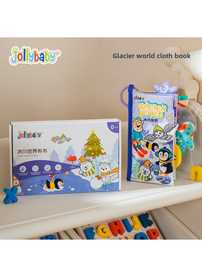 Hand Tear Book Baby Baby Cloth Book 0-3 Years Old Pendant Gift Box Tear Not To Rupture Early Education Enlightenment Organs Cloth Book-Specifications:Glacier World Cloth Book  - Image 1
