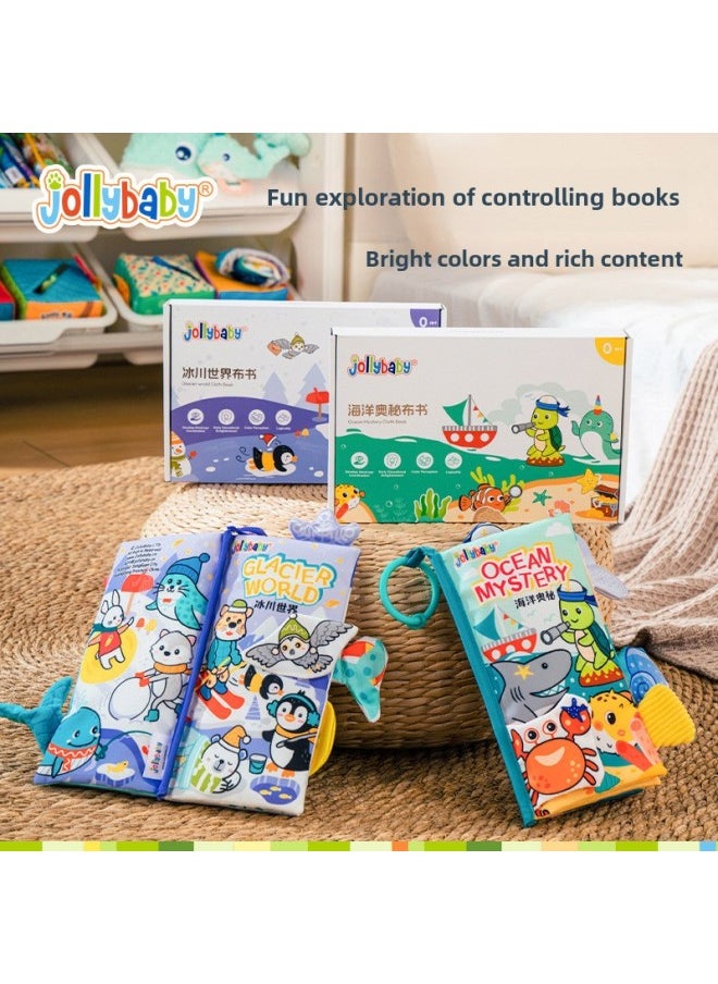 Hand Tear Book Baby Baby Cloth Book 0-3 Years Old Pendant Gift Box Tear Not To Rupture Early Education Enlightenment Organs Cloth Book-Specifications:Glacier World Cloth Book  - Image 2