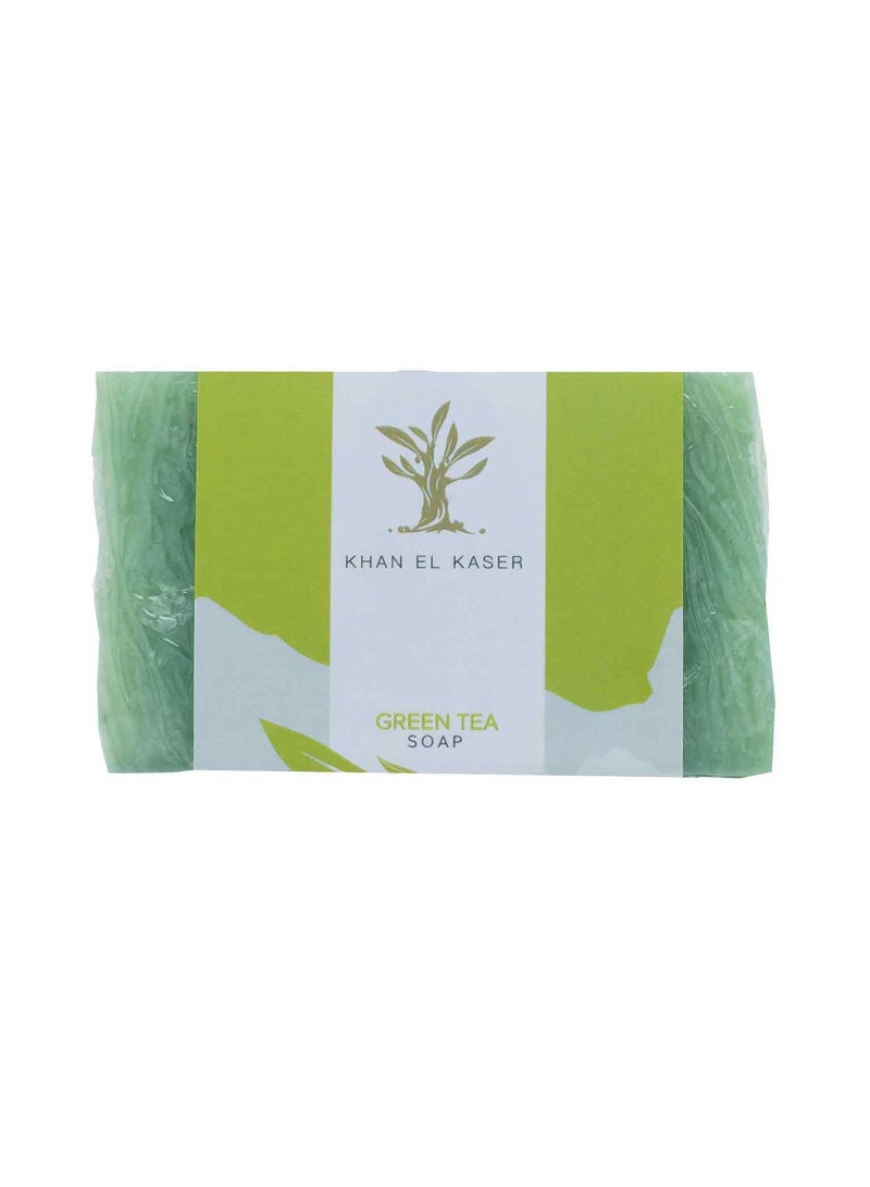 Khan El Kaser Body Soap - Green Tea | Natural Deep Cleansing, Exfoliation, and Skin Brightening | Reduces Dark Spots and Acne | Hydrating and Refreshing for All Skin Types | 150g 