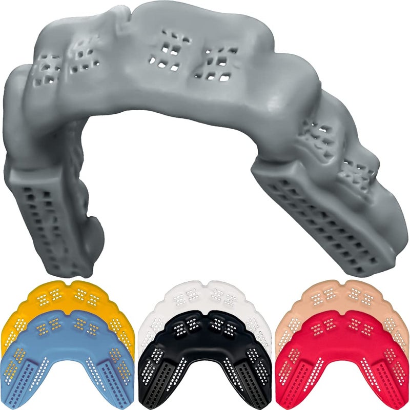 Bulletproof Mouthguards Bulletproof: Worldâ€™s Thinnest Most Breathable Mouthguard is 3X Stronger! BJJ Lacrosse Football Basketball MMA Wrestling Hockey Rugby Boxing Men Sports Mouth Guard Grinding Teeth Adult Youth Braces - Image 1
