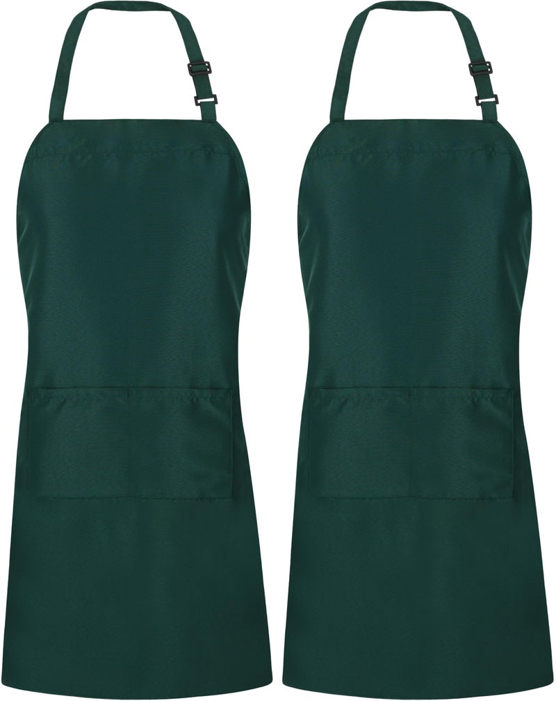 Utopia Kitchen 2 Pack Bib Apron  Adjustable with 2 Pockets  Water and Oil Resistant  Cooking Kitchen Chef Apron for Women Men - Image 3