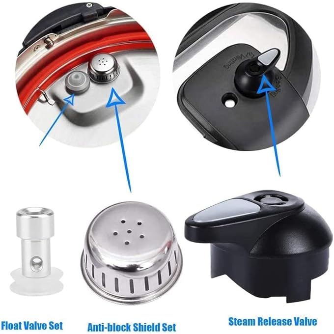 Bukela Steam Valve Pressure Cooker Valve Replacement Part Accessories With 3 Silicone Caps Fit For Instant Pot Lux 5Qt 6 Qt IpLux50 IpLux60 Pressure Cooker Steam - Image 2