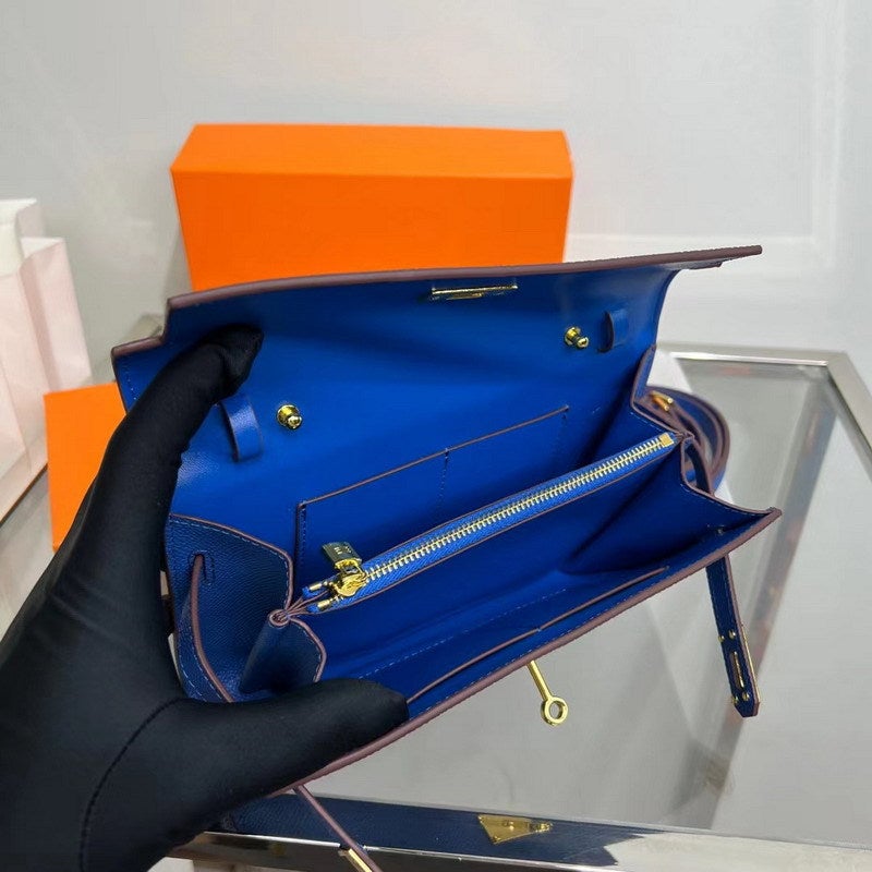 Palm Pattern Genuine Leather Single Shoulder Diagonal Armpit Bag Fashionable Multi-Functional Clutch Bag Large Capacity Mobile Phone Coin Id Bag - Image 4