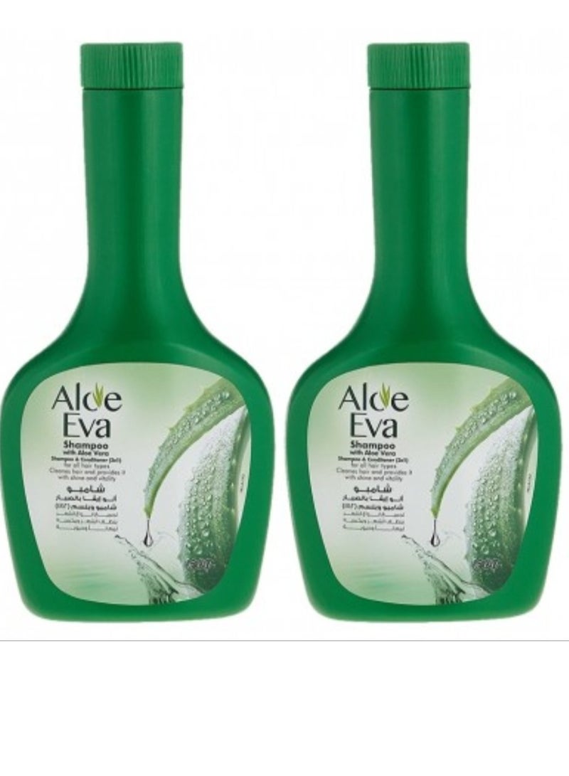 ألو إيفا آلو إيڤا شامبو بالصبار (شامبو وبلسم (2x1) لجميع أنواع الشعر 2x320 مل