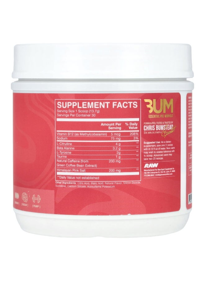 Raw Nutrition Raw Nutrition, Bum Essentials, Essential Pre-Workout, Citrus Grapefruit , 14.49 oz (411 g)  - Image 2