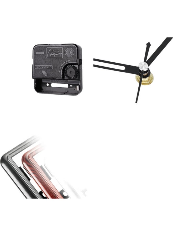 Compas Wall Clock, Living Room Simple Table Clock, Quartz Clock, Fashionable Calendar Bedside Clock 2991, Black And White, 26Cm - Image 2