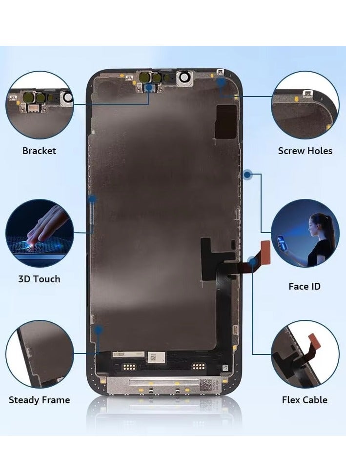 زد واي شاشة عرض LCD بديلة لجوال ايفون 14، شاشة LCD مقاس 6.1 انش لجوال ايفون 14 ، مع مجموعة اصلاح محول رقمي - Image 3