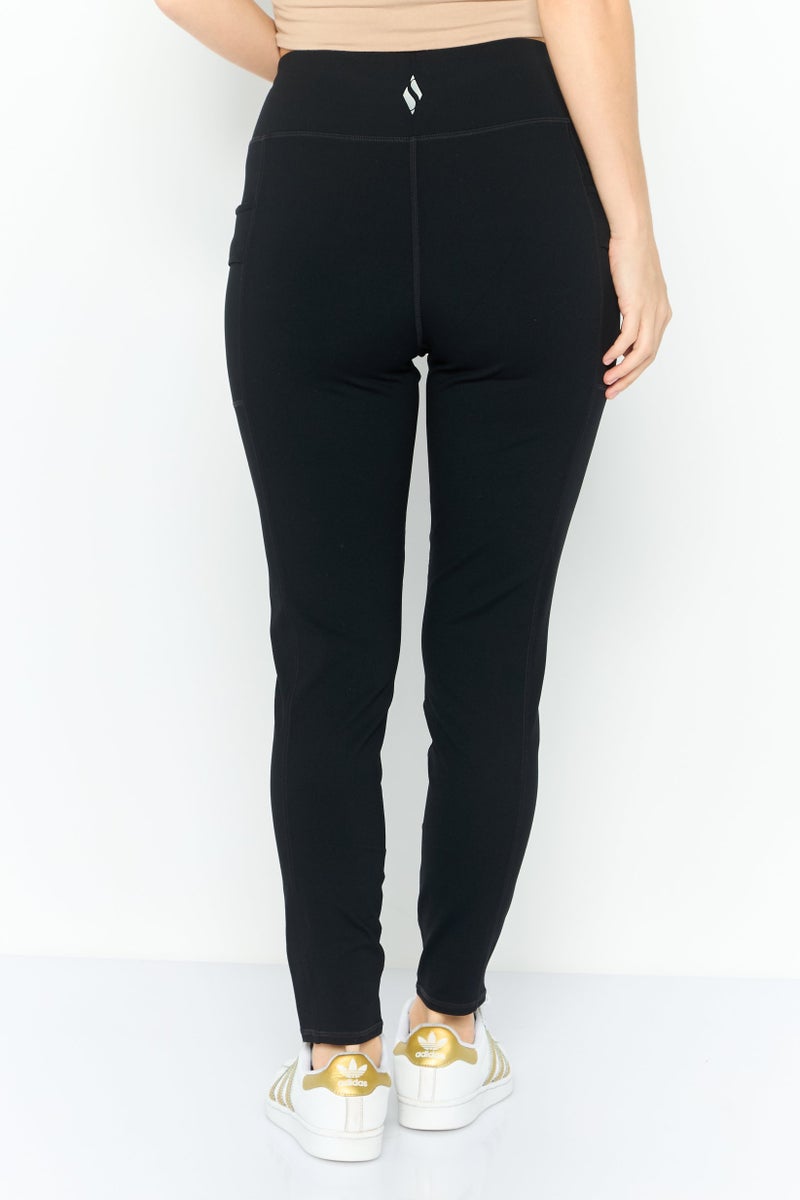 SKECHERS  leggings رياضية نسائية مناسبة للتدريب، سوداء - Image 3