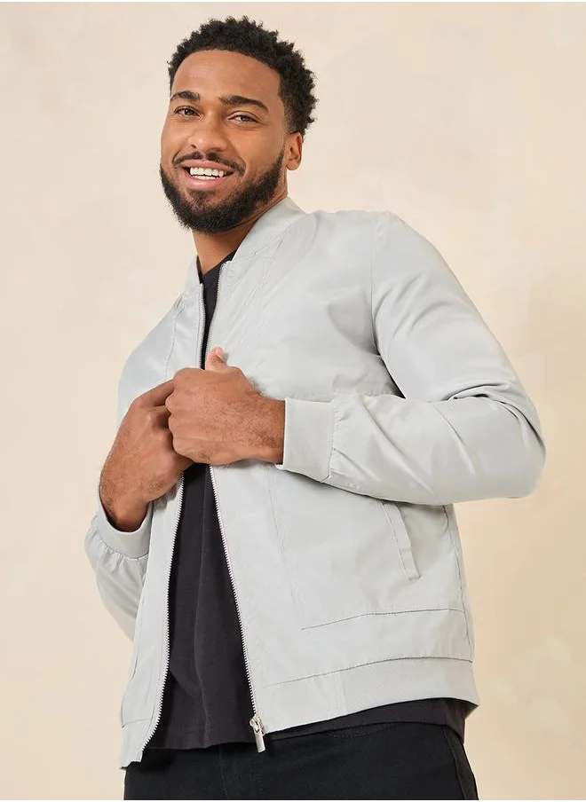 ستايلي Full Sleeve Woven Bomber Jacket