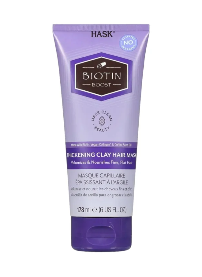 هاسك Biotin Boost Thickening Clay Hair Mask 178Ml