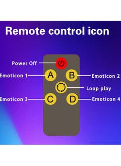 BUYCO Car LED Fun Expression Light, Smiling Face Light with Remote,Car Multifunctional Rear Window Warning and Reminder Lamp, Anti Collision Tail Light  - Image 4