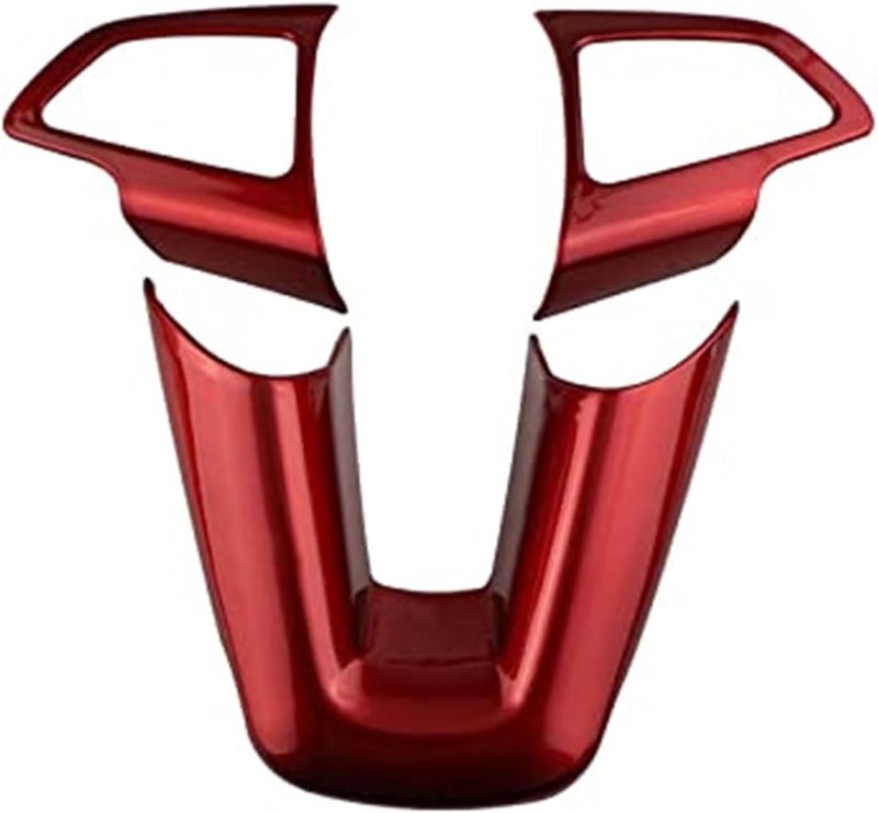 Wivplex Red ABS Chrome Steering Wheel Trim for Ford Ecosport