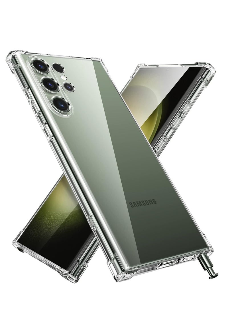 Samsung Galaxy S24 Ultra Case, Soft Slim TPU Shockproof Scratch-Proof Crystal Clear Case