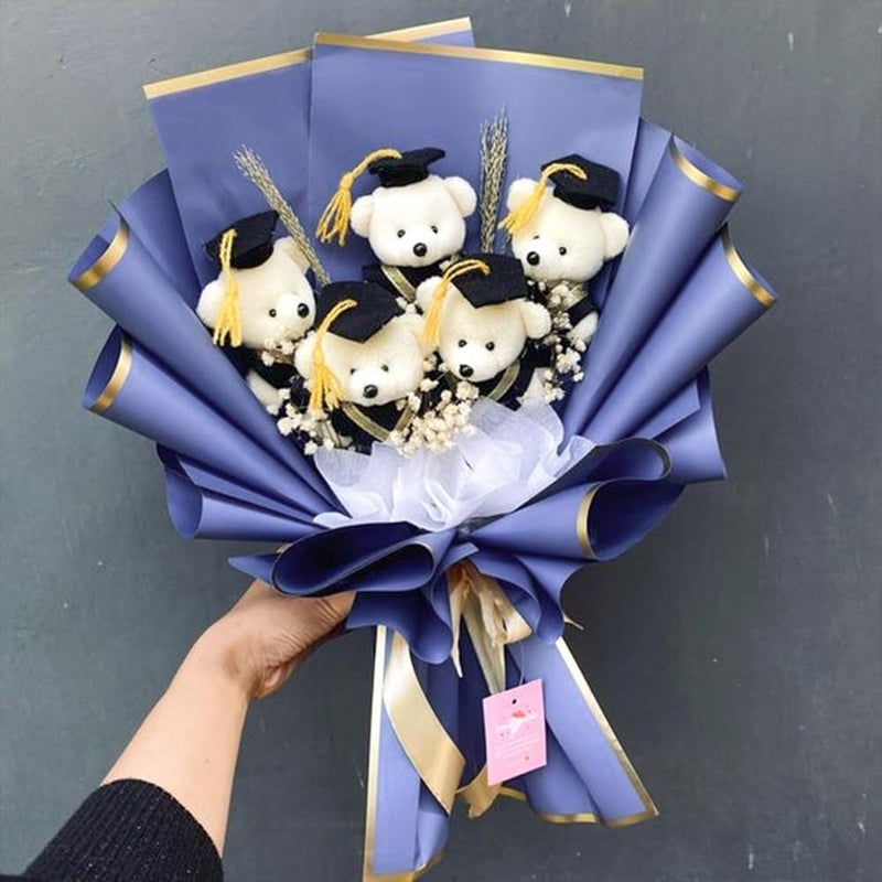 Flower Wrapping Paper, 20 Sheets - Waterproof Flower Bouquet Wrapping Paper, Florist Supplies, Wedding Birthday Gift Wrapping Paper, DIY (Dark blue) - Image 2