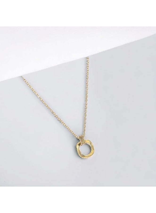 بونكا قلادة نسائية انيقة بتصميم عصري مع دلاية متنوعة من بونكا  سلسلة ناعمة ذهبي - Image 5