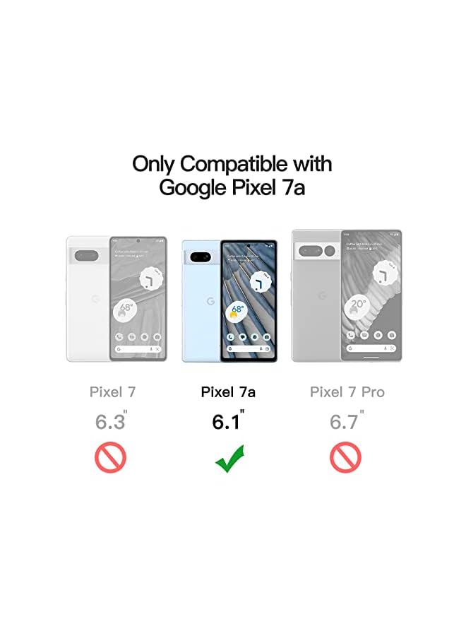 Jetech Case For Google Pixel 7A 6.1-Inch 2023, Non-Yellowing Shockproof Bumper Protective Phone Cover, Anti-Scratch Hard Pc Back (Clear) - Image 2