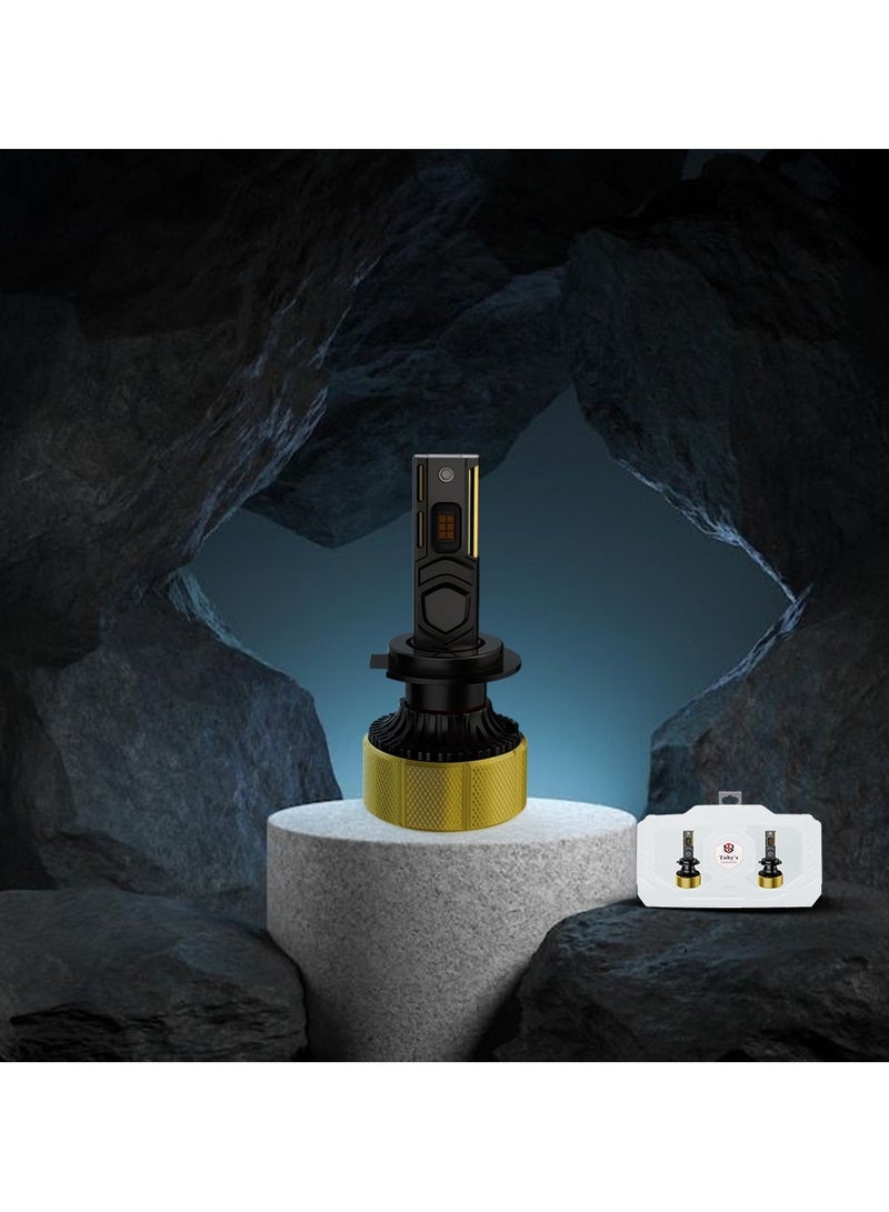 Toby's Toby’s 2 Pieces EC-100 H1 200W LED Headlight – 20,000LM Ultra-Bright Dual Beam with Intelligent Can-Bus, Copper Tubes & CSP Chip for Extreme All-Weather Performance - Image 2