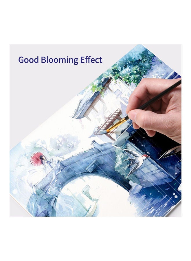 NIBEMINENT Watercolors Paint With Metallic Pearlescent Colors, Brushes And Storage Case Set Multicolour - Image 2