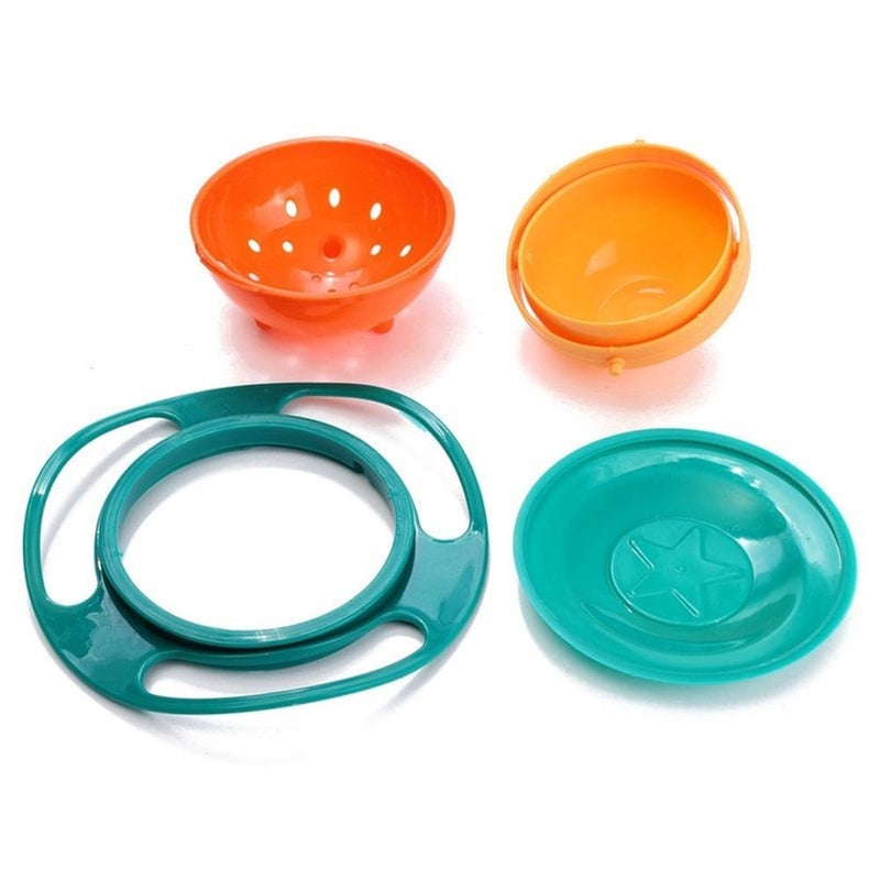 Song Qing Magic Gyro Bowl 360 Degree Rotate Spill-Proof Bowls with Lid Plastic Creative Dishes Practice Feeding Bowls - Image 4