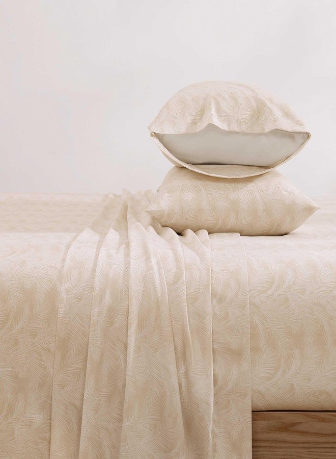 Tommy Bahama - King Sheet Set, Long-Staple Cotton w/a Naturally Smooth Lightweight Feel - Matching Pillowcases & Deep Pocket Fitted Sheet (All Over Palms Beige) - Image 4