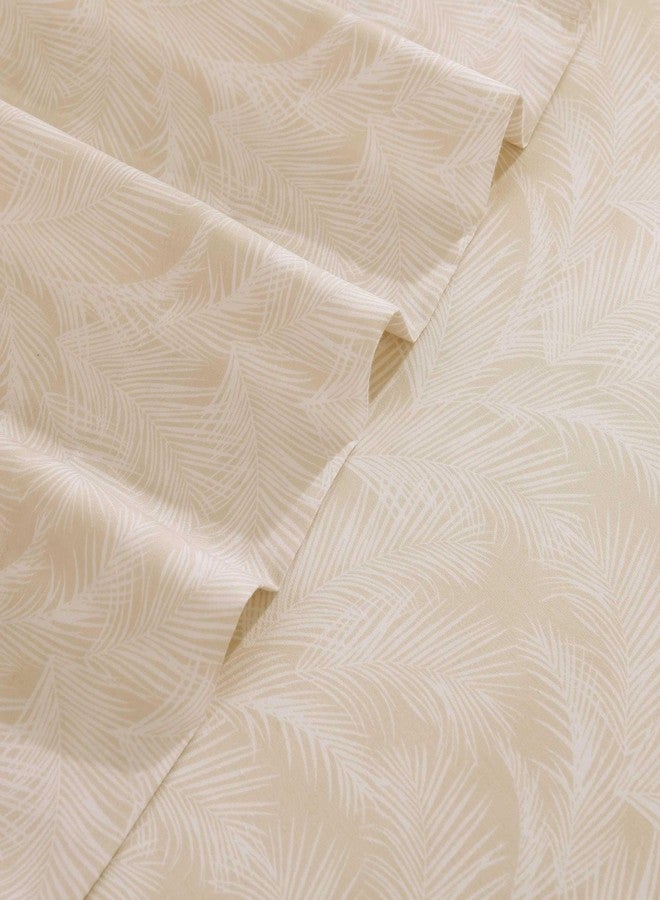 Tommy Bahama - King Sheet Set, Long-Staple Cotton w/a Naturally Smooth Lightweight Feel - Matching Pillowcases & Deep Pocket Fitted Sheet (All Over Palms Beige) - Image 5