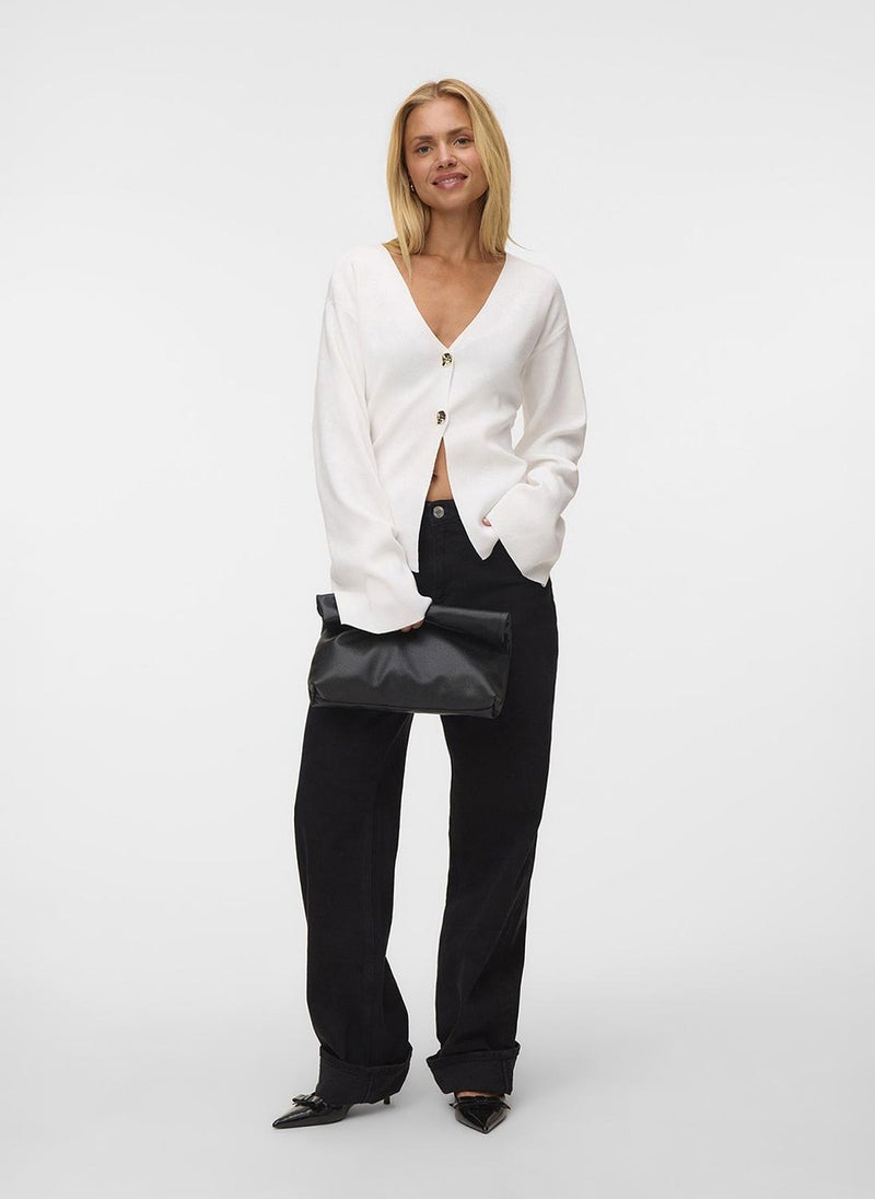 VERO MODA Women's VMSUSANNE Long Sleeve Button Cardigan Knit - Image 4