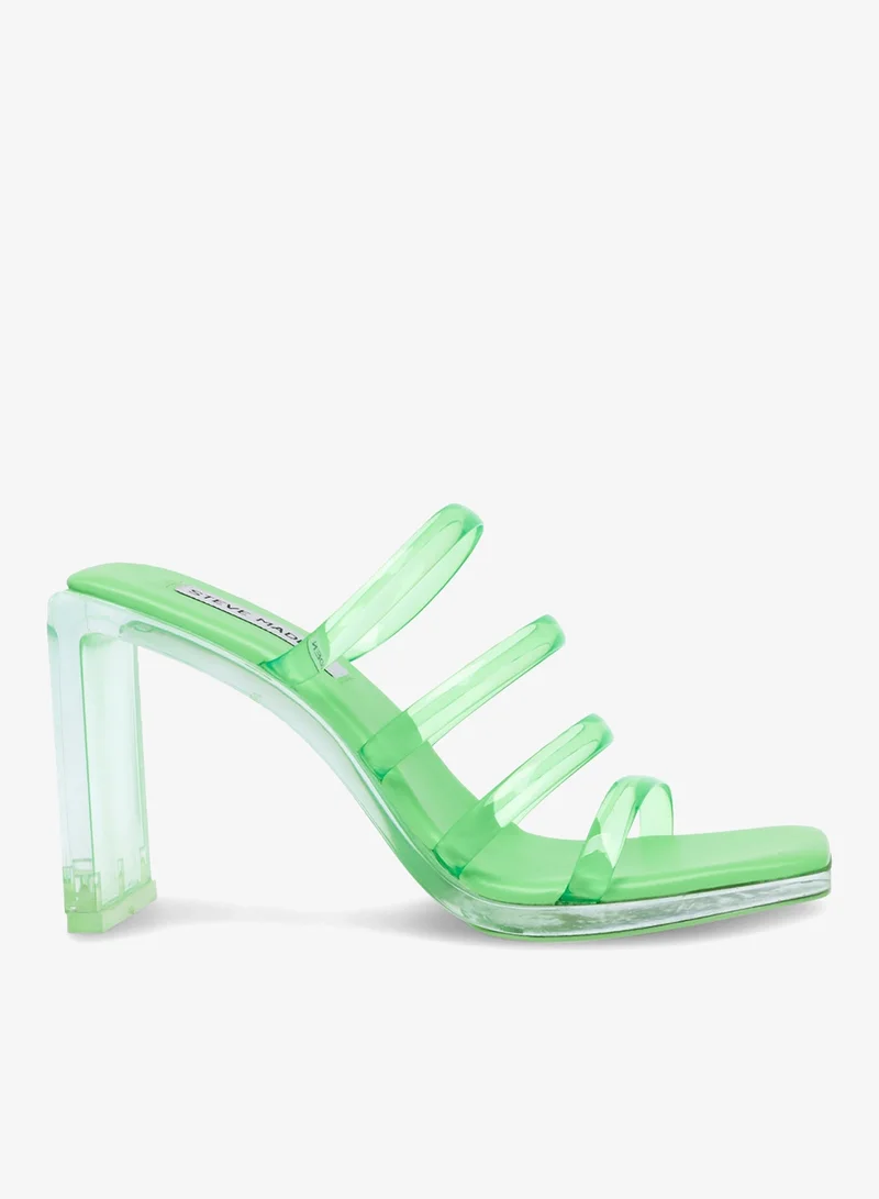 Steve madden lucite sandal green women's sandals