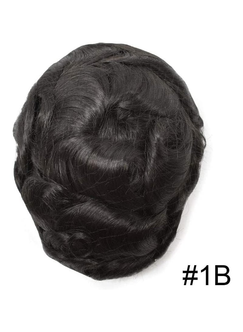 إستيل شعر مستعار للرجال، نظام استبدال الشعر البشري، شعر مستعار حقيقي للرجال، قطع شعر طبيعية، وحدة أحادية دقيقة NPU للرجال باللون الأسود (أسود طبيعي 5x7) - Image 3