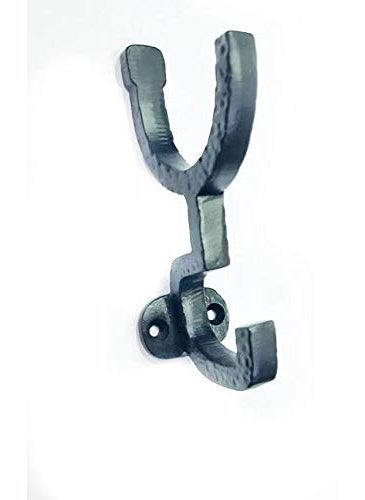 BRASS INDIA BRASS INDIA Black Wall Hook 5x3 Design Vintage American Size 5 inches Weight 200 GMS Material Iron Black Matt FurnitureWallBathroom Hook  - Image 1
