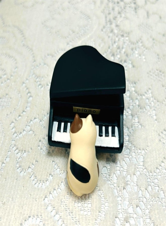 Eysinyge Miniature Cat Pianist Trinkets, Cute Piano Figurines for Car Dashboards & Home Office Desk Decor, for Cat Lovers - Image 3