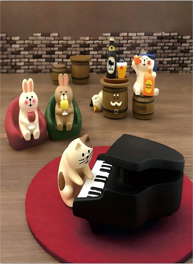Eysinyge Miniature Cat Pianist Trinkets, Cute Piano Figurines for Car Dashboards & Home Office Desk Decor, for Cat Lovers - Image 4
