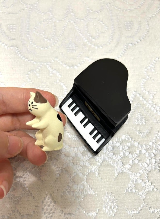 Eysinyge Miniature Cat Pianist Trinkets, Cute Piano Figurines for Car Dashboards & Home Office Desk Decor, for Cat Lovers - Image 2