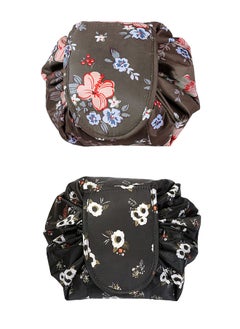 MARGOUN 2 Pack Drawstring Lazy Cosmetic Travel Bag Women Makeup Bag for Travel and Household to Storing Cosmetics  - Image 2