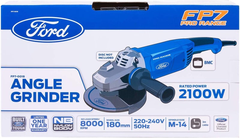 Ford Professional Small Angle Grinder 2100W, Blue, 180 Mm, Fp7-0018, Blue, Fp7-0018 - Image 4