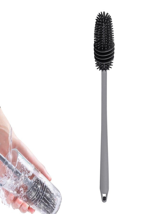 Drumstone (𝗦𝗽𝗲𝗰𝗶𝗮𝗹 𝟭𝟬 𝗬𝗲𝗮𝗿𝘀 𝗪𝗮𝗿𝗿𝗮𝗻𝘁𝘆) Multipurpose Silicone Bottle Brush with Long Handle - Soft Cleaner for Bottles, Glassware & More. Scratch-Free, Odor-Resistant - Image 1