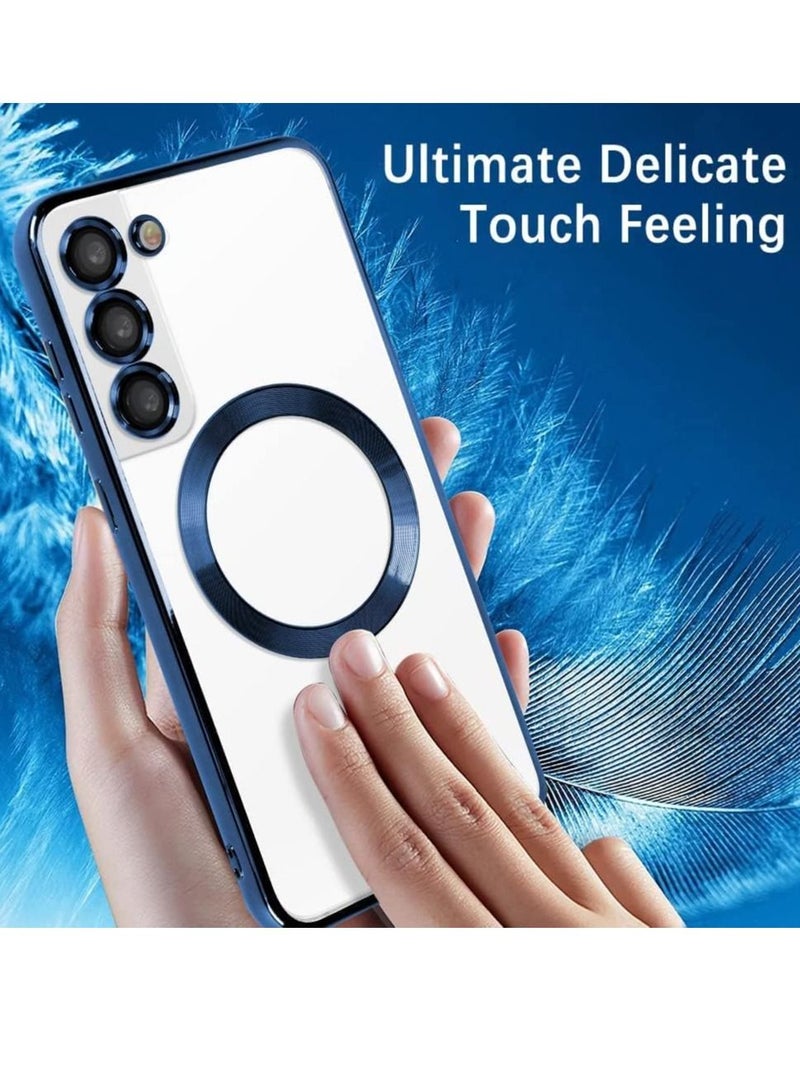 Magnetic Clear Case for Samsung Galaxy S23 Plus with Camera Lens Protector Magsafe Compatible Electroplated Soft TPU Shockproof Anti-Scratch Phone Case - Image 5
