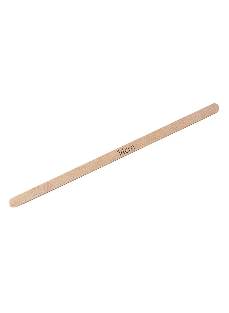 ميبرو مجموعة أعواد خشبية لتحريك القهوة مكونة من 100 قطعة بني - Image 2