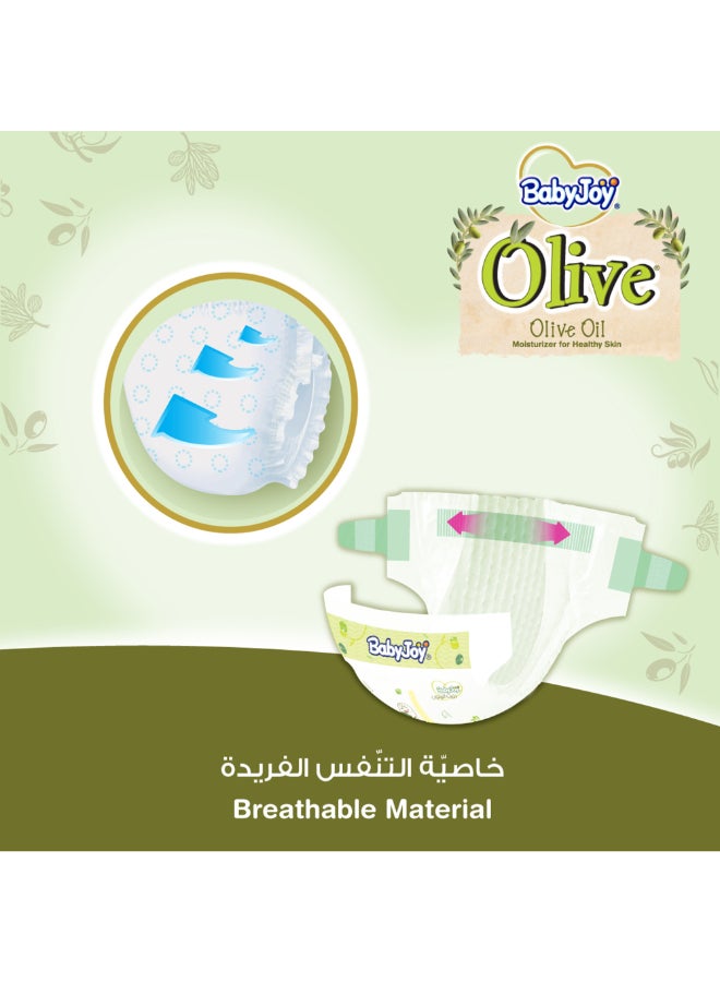 BabyJoy Olive Tape Diaper, Size 3, Medium, 6-12 Kg, Mega Pack, 56 Diapers - Image 3