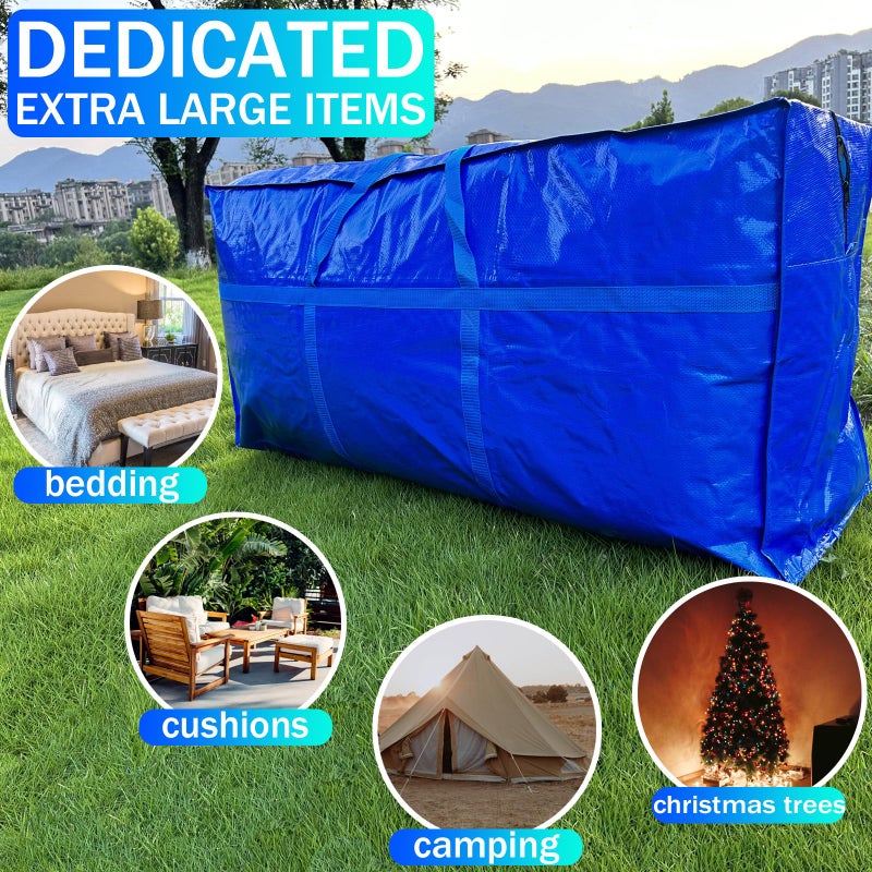 MKOKYD 66 Gallon Extra Large Storage Bags, Huge Moving Bags Heavy Duty with Zipper and Stronger Handles, Big Foldable Duffle Bag for Travel - Waterproof Material Protects from Dust and Moisture - Storage - Image 3