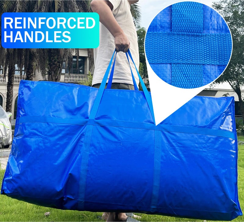 MKOKYD 66 Gallon Extra Large Storage Bags, Huge Moving Bags Heavy Duty with Zipper and Stronger Handles, Big Foldable Duffle Bag for Travel - Waterproof Material Protects from Dust and Moisture - Storage - Image 4
